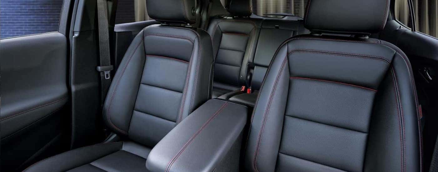 Black leather seats in a 2023 Chevy Equinox for sale near Denver.