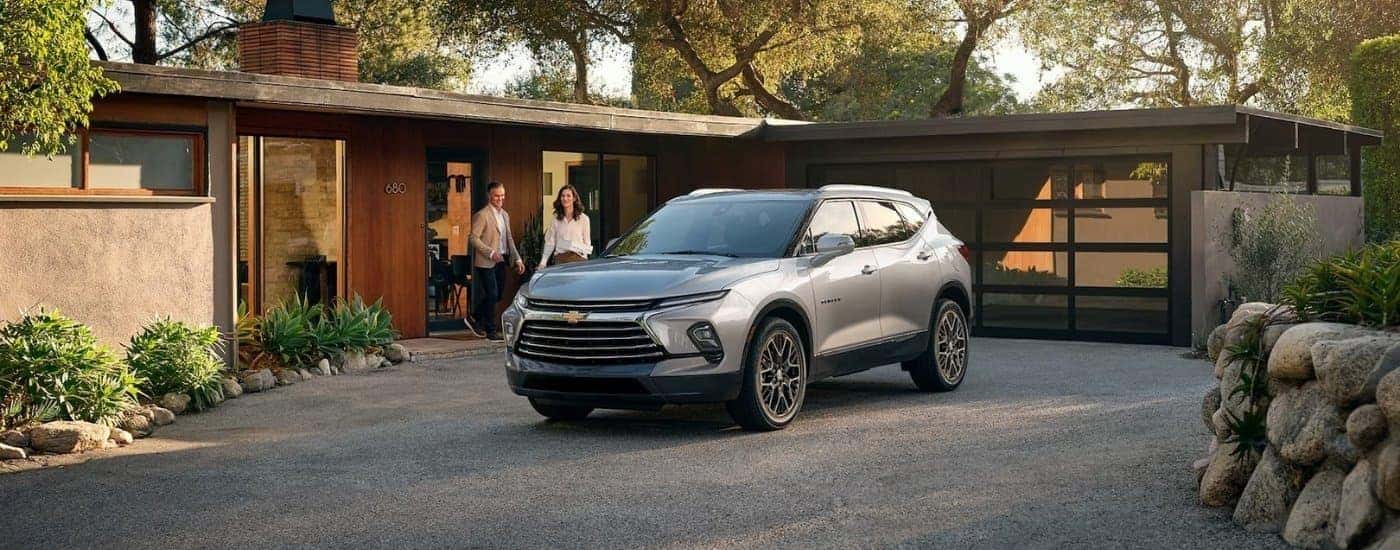 A silver 2025 Chevy Blazer Premier parked for sale near Kannapolis