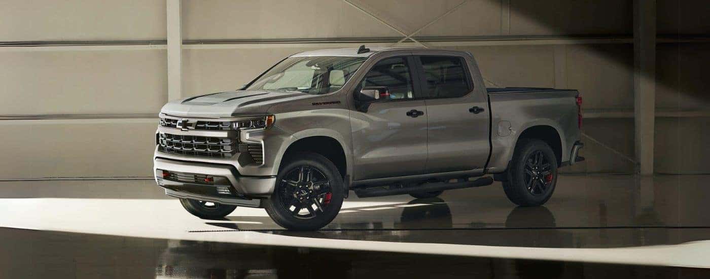 A gray 2024 Chevy Silverado 1500 Redline parked for sale near Denver