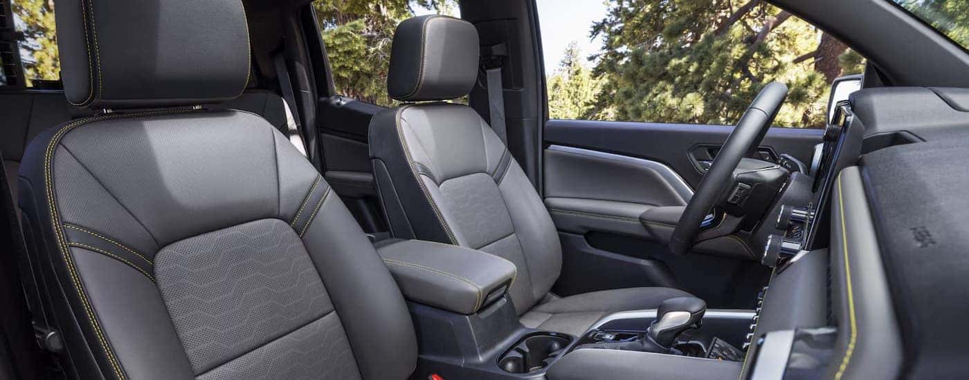 Black leather interior in a 2026 Chevy Colorado for sale near Concord