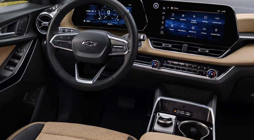 Black and brown interior in a 2026 Chevy Equinox ACTIV