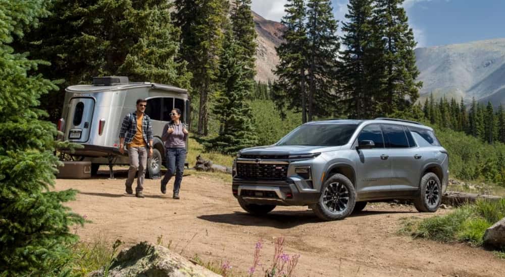 Grey 2026 Chevy Traverse Z71 parked off-road