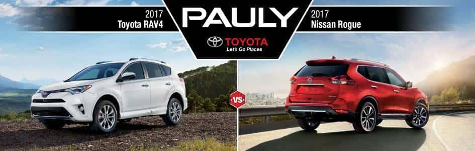 2017 Toyota RAV4 vs. 2017 Nissan Rogue | Pauly Toyota