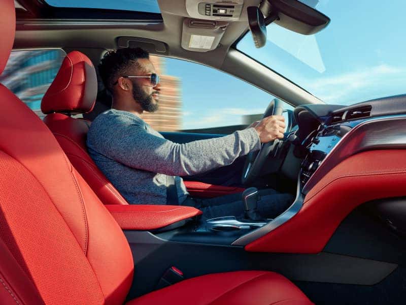 The spacious interior of the 2020 Toyota Camry
