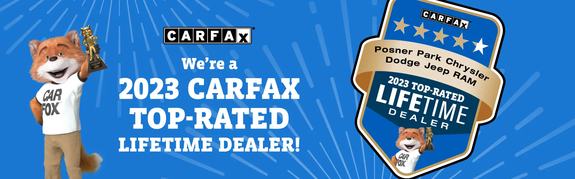 Carfax Top Rated Dealer 2023 Posner Park CDJRF