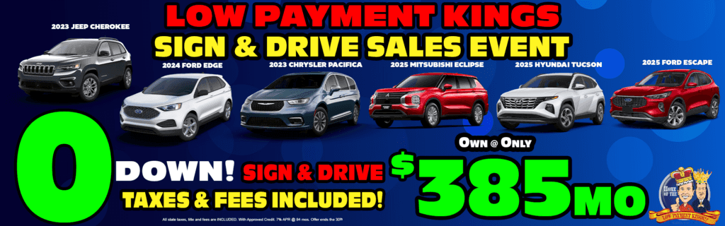 0 Down Sign & Drive Own @ Only $385mo
