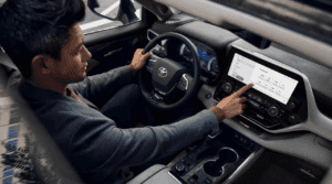 Interior of 2025 Toyota Highlander for sale near Crowley