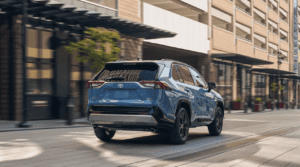 2025 RAV4 Hybrid XSE shown in Cavalry Blue for sale near Eunice