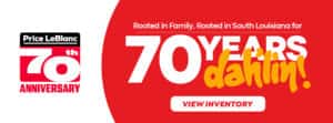 70 years with the Price LeBlanc Toyota Dealership Near you in Opelousas, LA