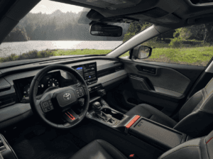 Interior of new 2026 Toyota RAV4 near Crowley, LA