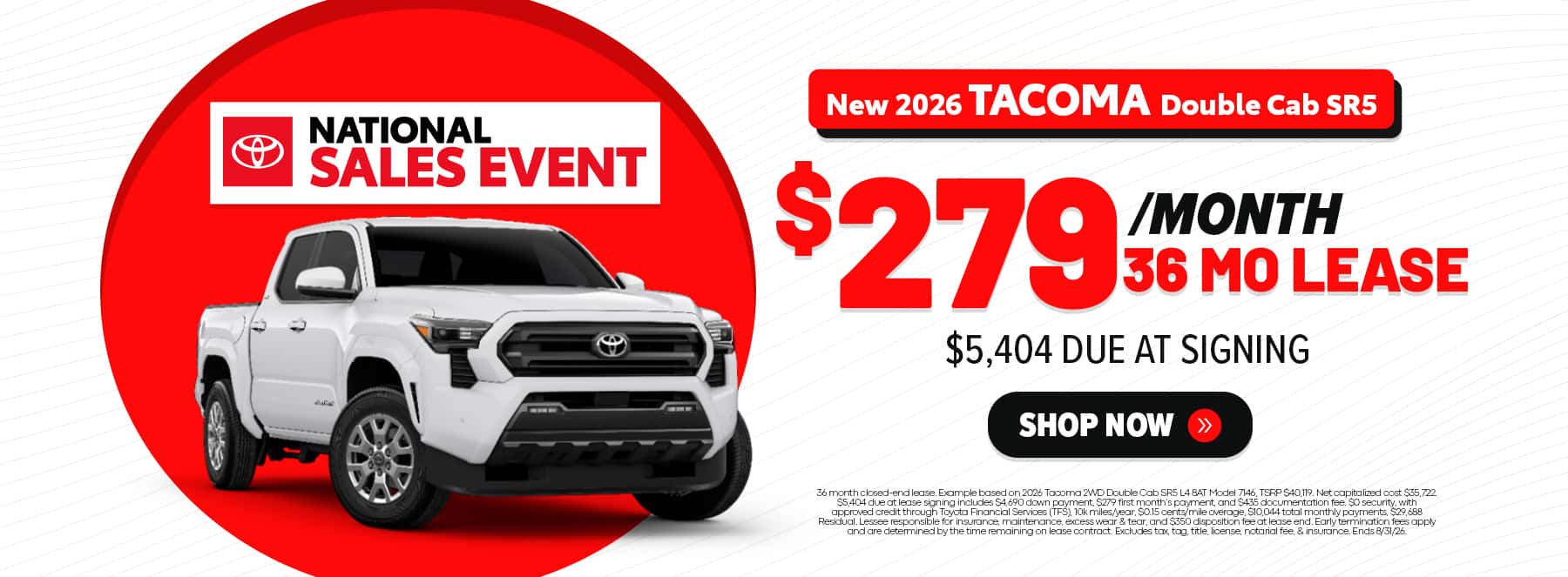 New 2026 Tacoma Deals Near Me in Opelousas, LA
