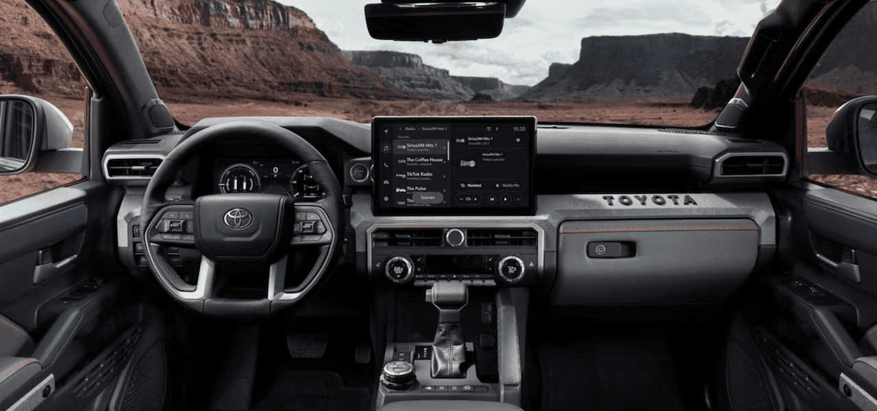 Front interior of 2026 Toyota Tacoma for sale near Eunice, LA