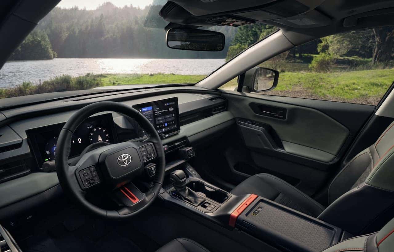 Interior of new 2026 Toyota RAV4 near Eunice, LA