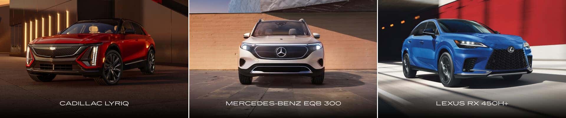 Compare the Cadillac Lyriq Vs. EQB 300 SUV Vs. Lexus RX 450h