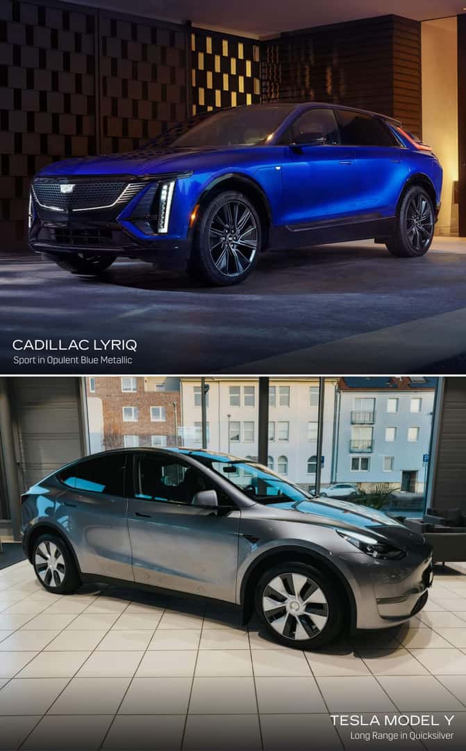 Cadillac LYRIQ vs. Tesla Model Y Design: Which Model Is More Luxurious?