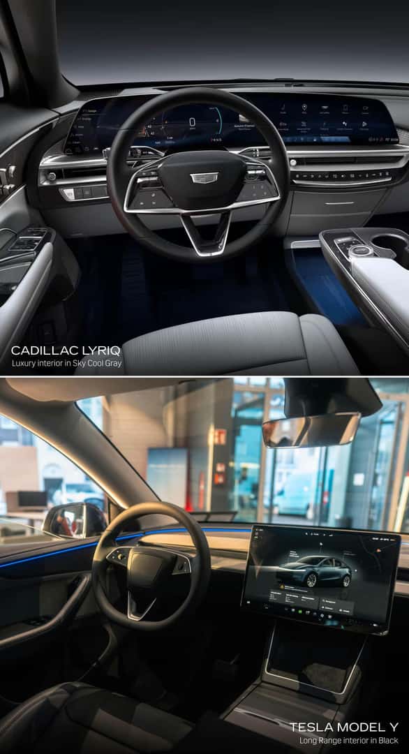 Cadillac LYRIQ vs. Tesla Model Y Technology