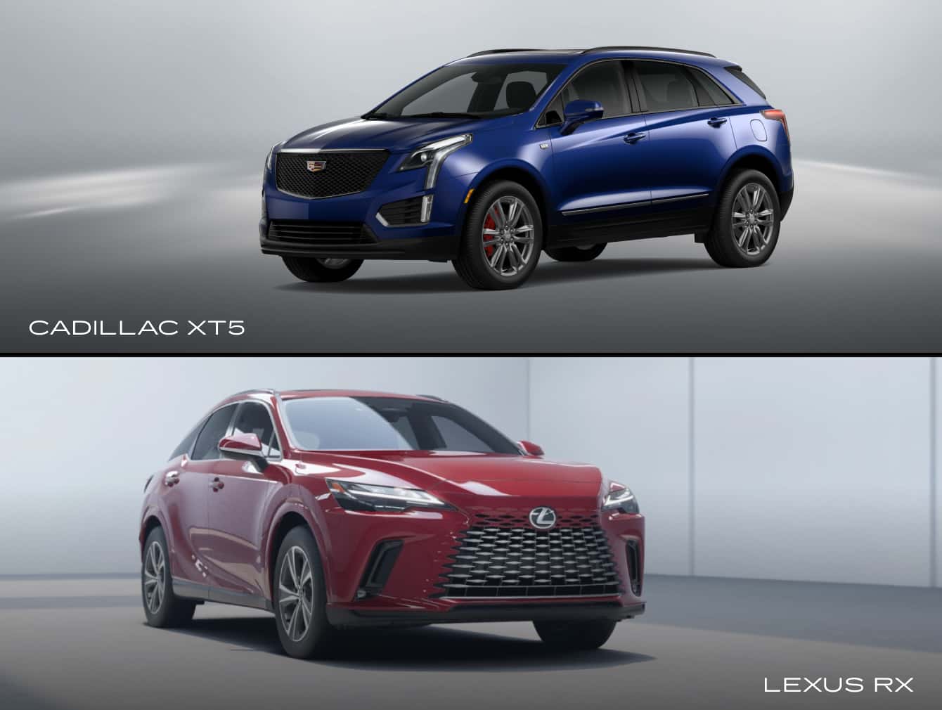 Cadillac XT5 vs. Lexus RX Dimensions