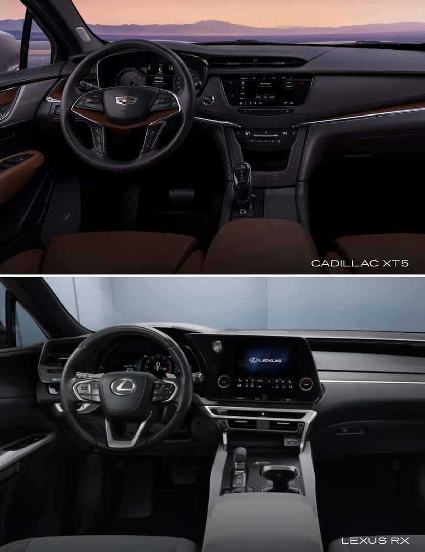 Cadillac XT5 vs. Lexus RX Interior Space