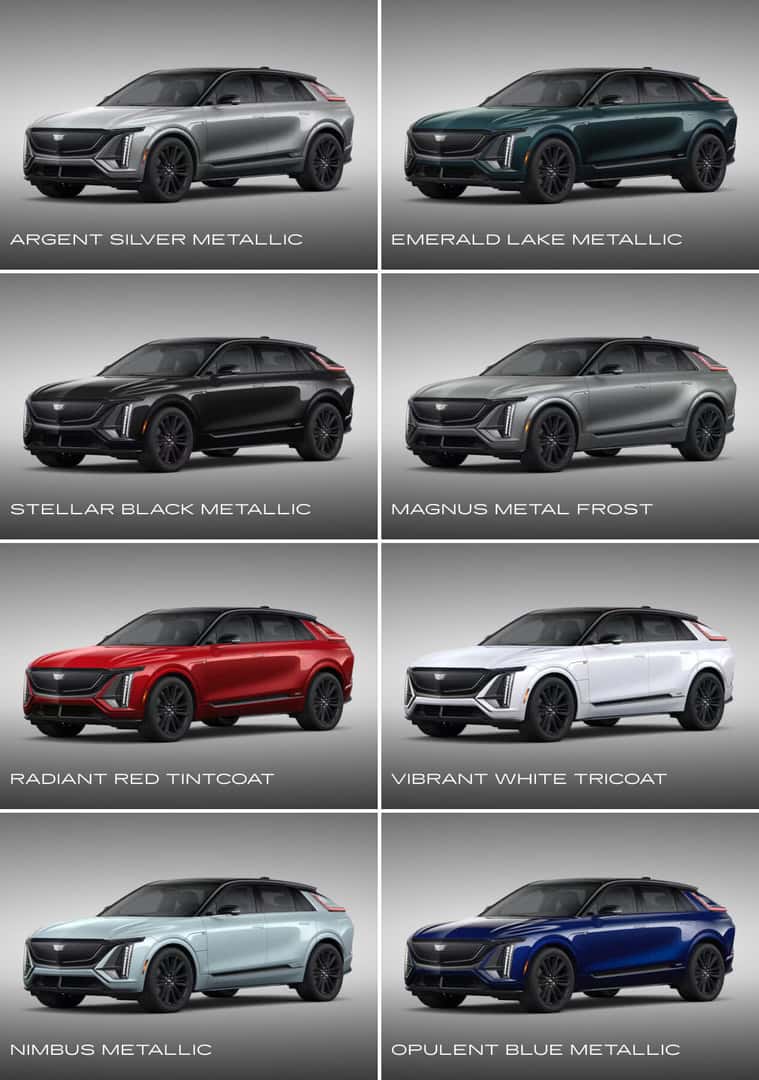 2026 Cadillac LYRIQ Colors