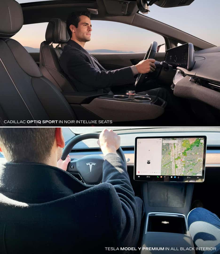 Cadillac OPTIQ vs. Tesla Model Y: Interior Features