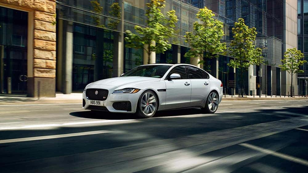 2019 jaguar xf luxury sedan exterior front side view