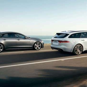 2019 jaguar xf sportbrake and jaguar xf sedan side view