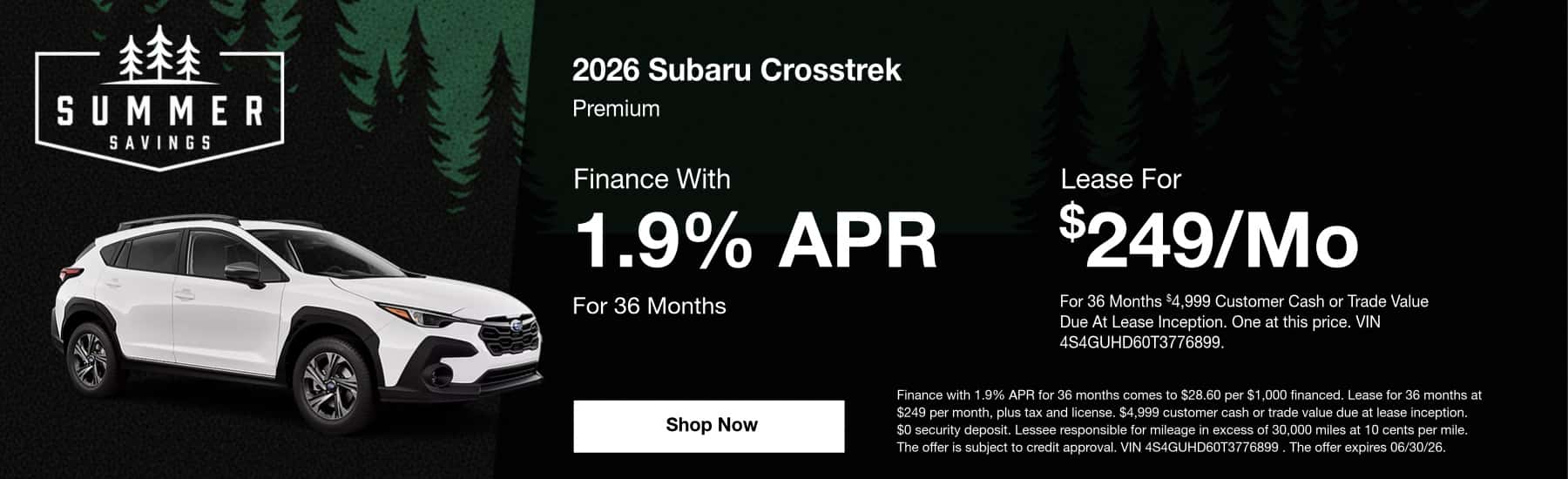 Subaru Crosstrek Offer
