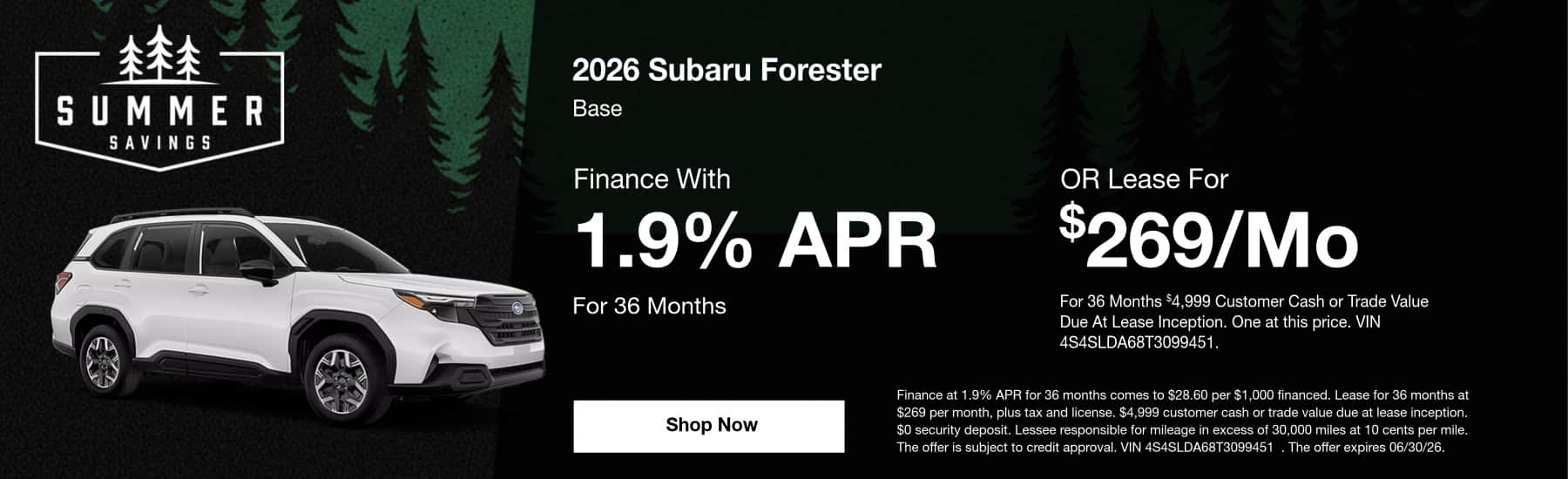 Subaru Forester Offer