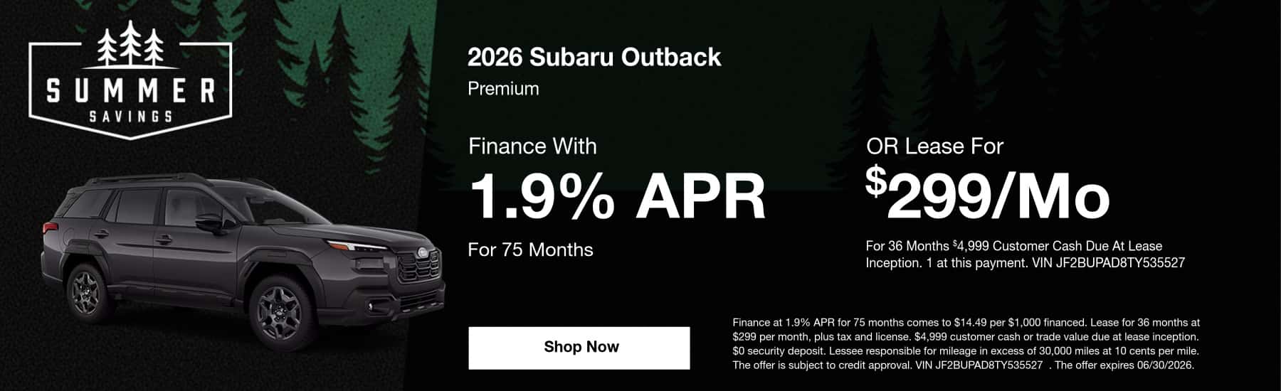 Subaru Outback Offer