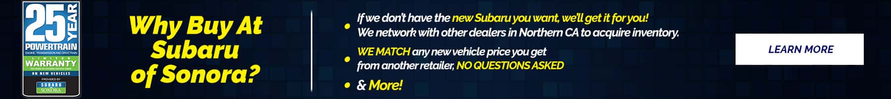 Why Buy from Subaru of Sonora