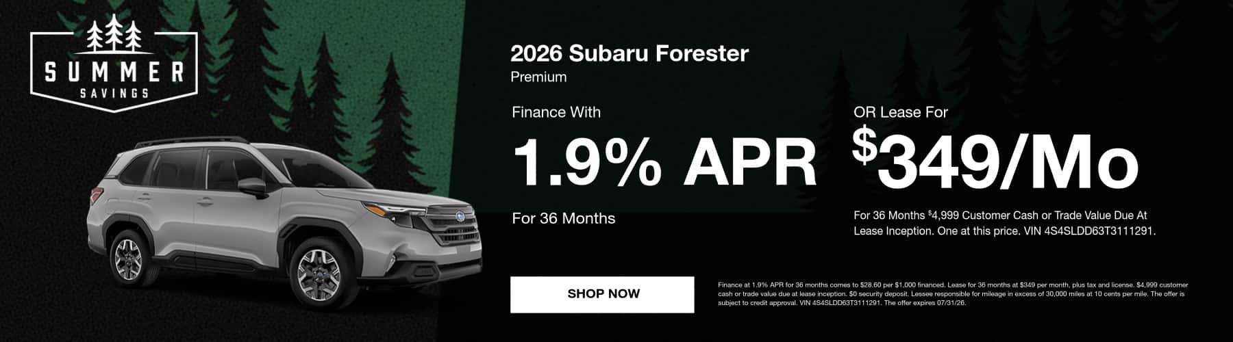 Subaru Forester Offer
