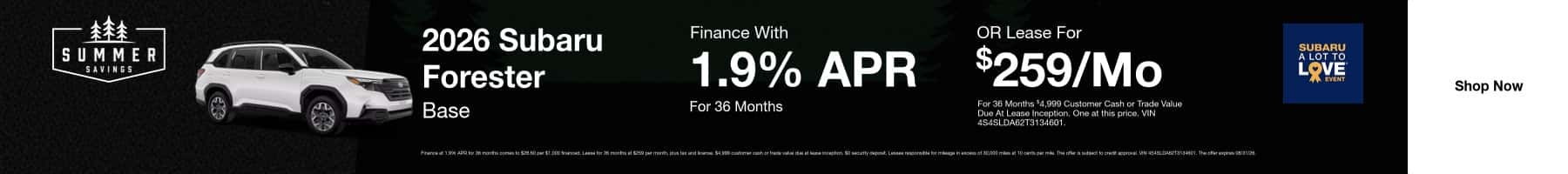 Subaru Forester Offer