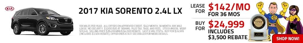 Shop 2017 Kia Sorento in Harrisonburg, VA Shop 2017 Kia Sorento