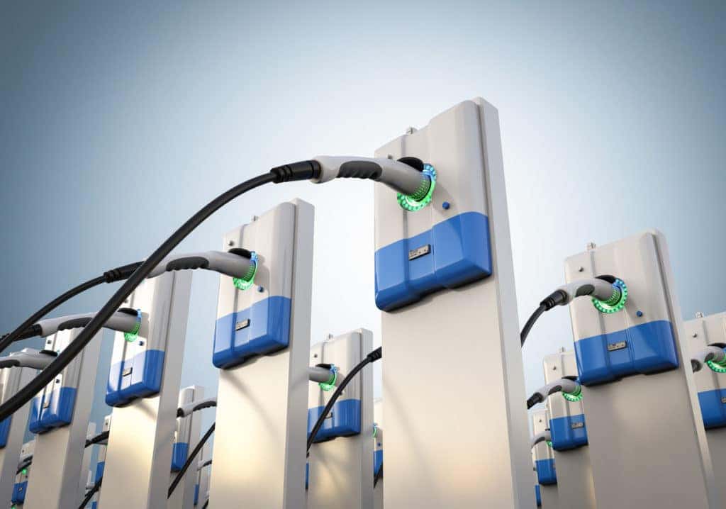 An electric vehicle charging station