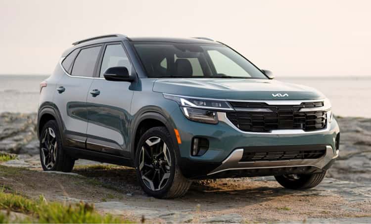 Kia SUV on stone road
