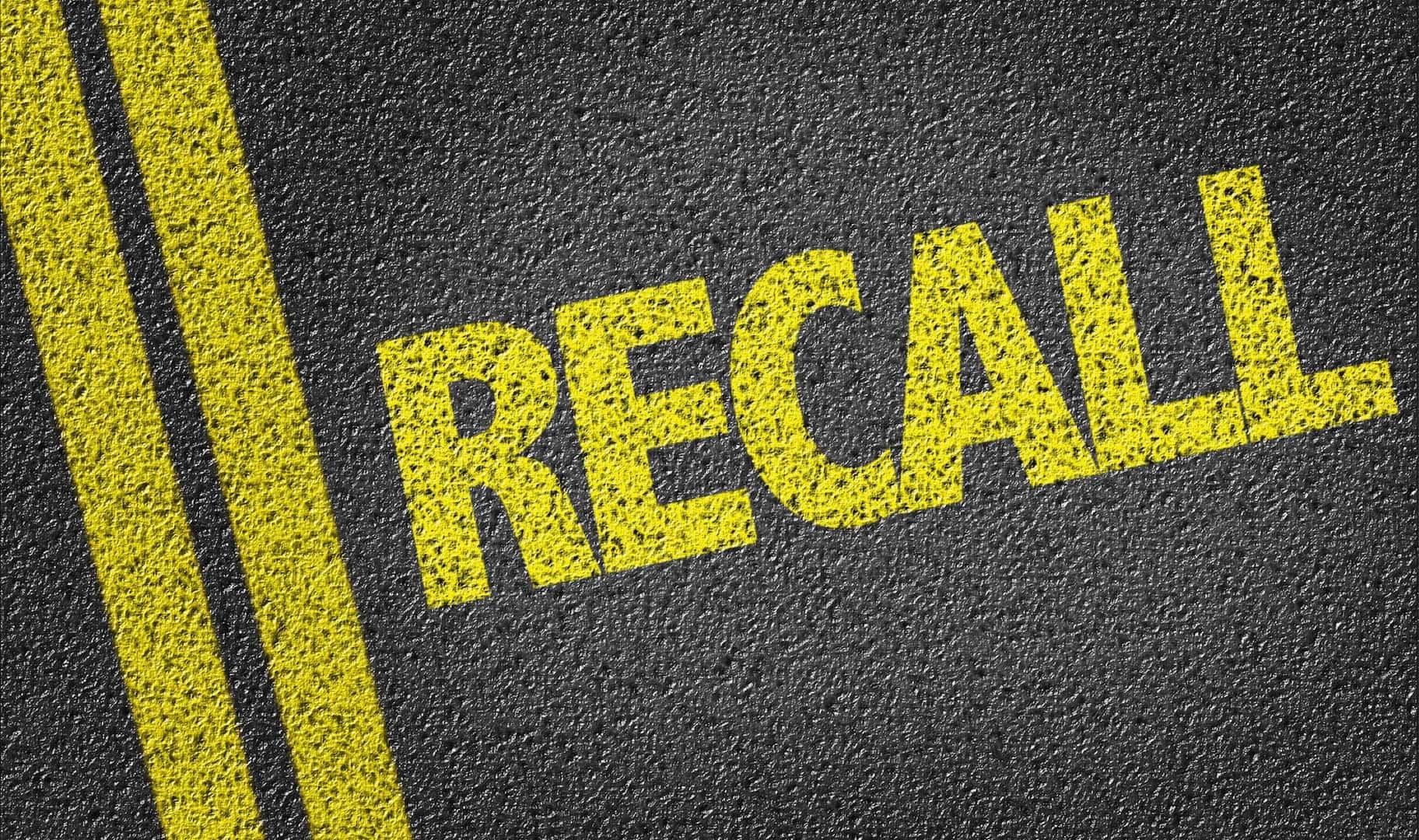 Recall road sign