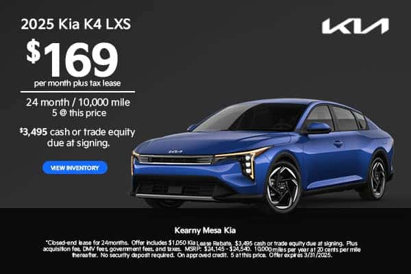 2025 Kia K4 LXS Just $169mo for 24mo*