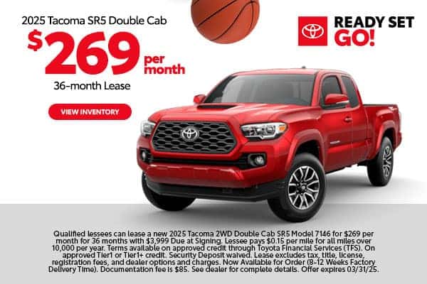 2025 Tacoma SR5 Enjoy $265mo for 36mo*