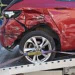 Wrecked Red Car
