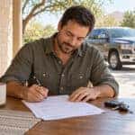 Man Filling Out Form