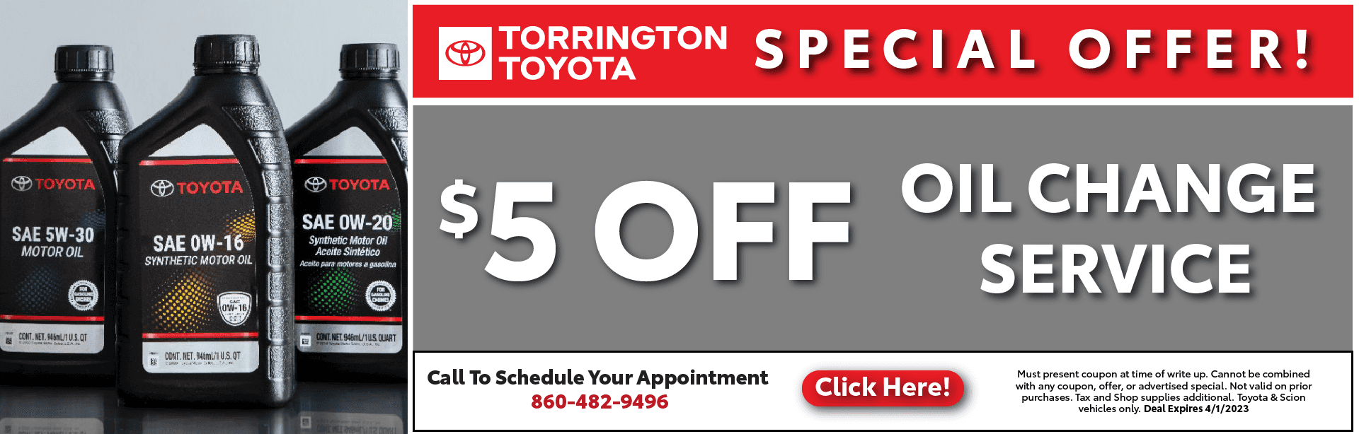 oil change banner