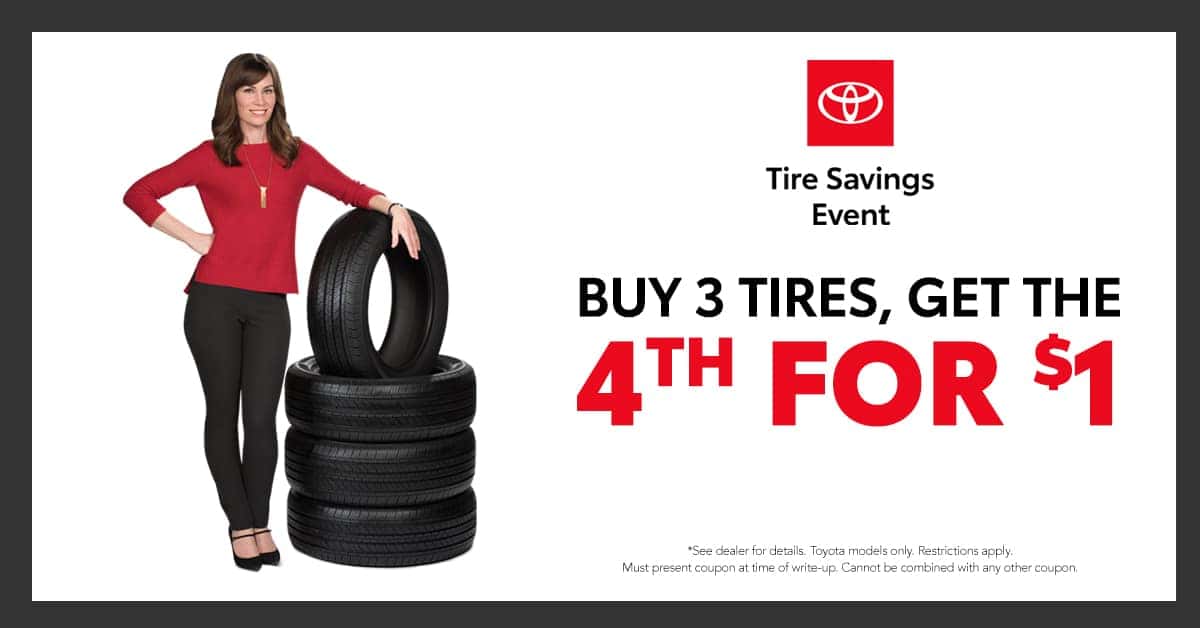 Buy 3 tires get one for $1 offer
