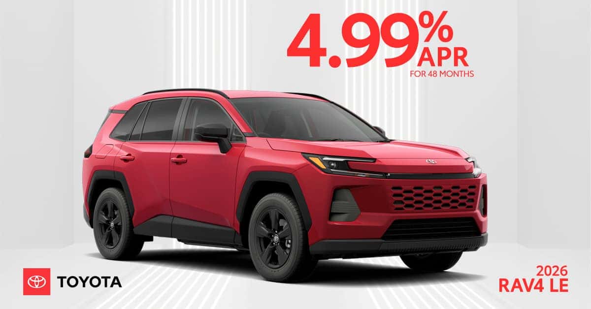 4.99% APR offer on new RAV4 LE