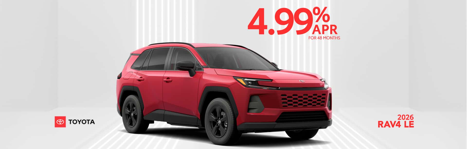 4.99% APR offer on new RAV4 LE