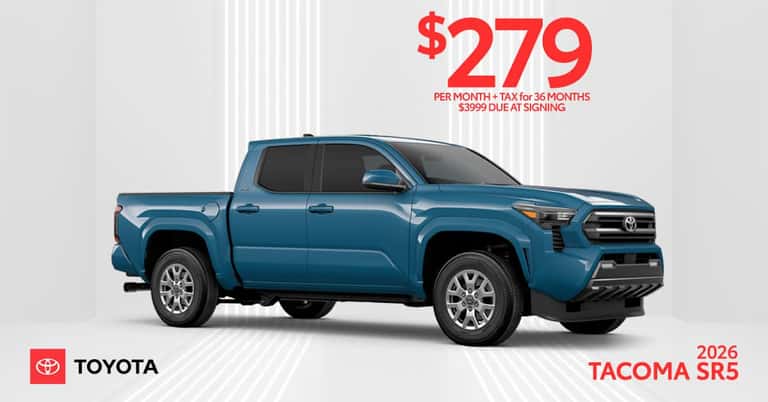 $279 lease offer on new Tacoma SR5