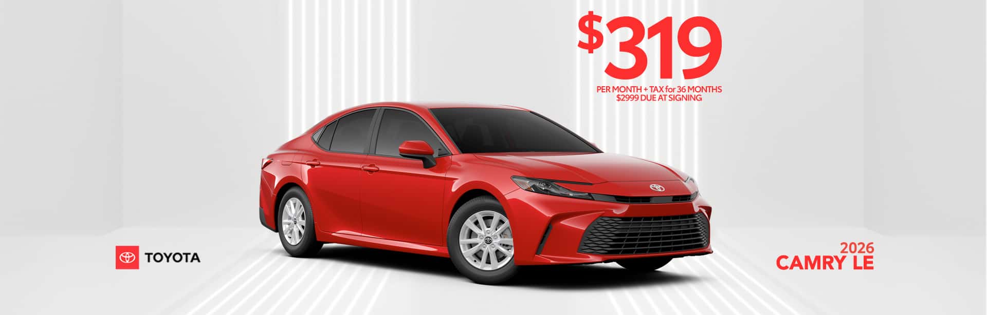 $319 lease offer on new Camry