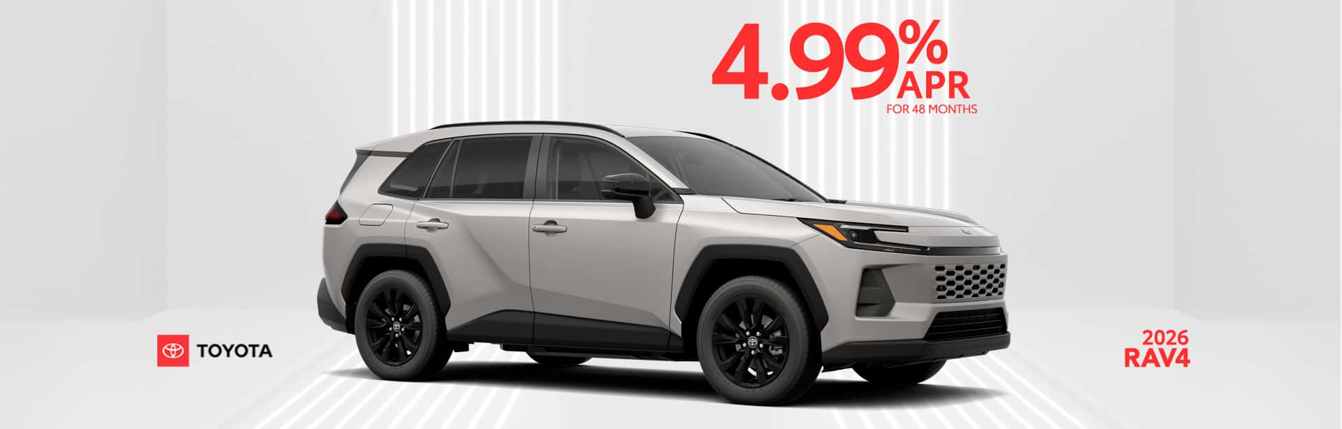4.99% APR offer on new RAV4
