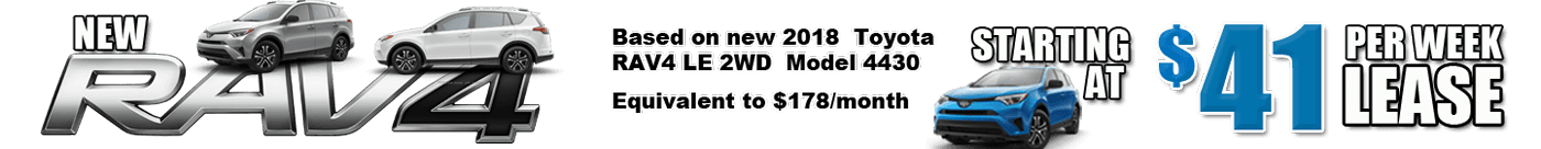 New Rav4 Starting at $41/week