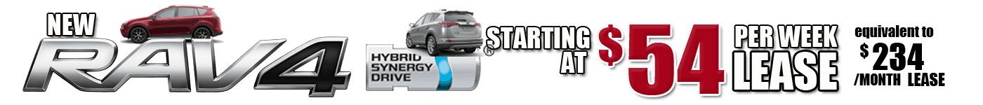 New Rav4 Hybrid Starting at $234/month