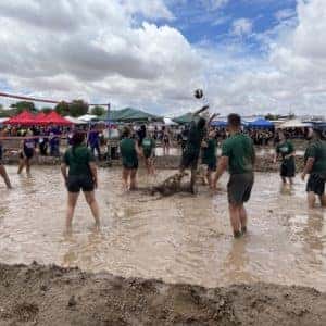 Viva Team competing in Mudd for Matches volleyball tournament